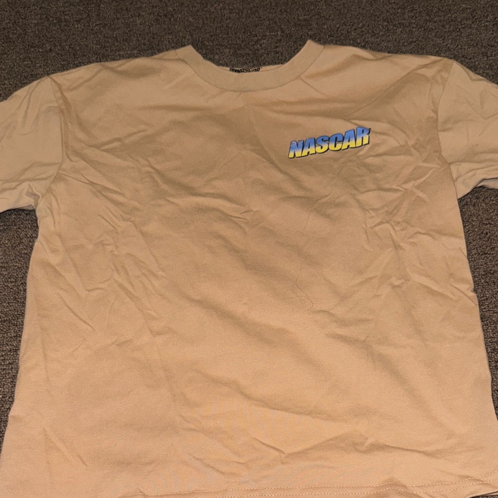 Nascar Racing Graphic Tee in Beige